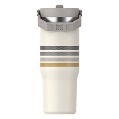 Stanley The 30oz IceFlow Flip Straw Tumbler in Cream Ash Stripe
