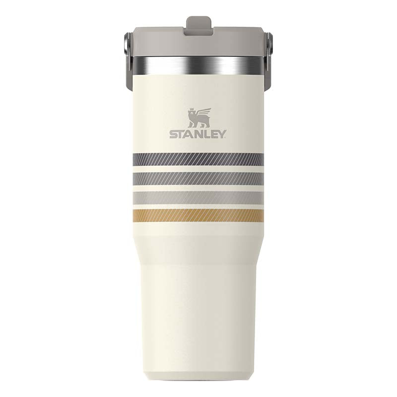 Stanley The 30oz IceFlow Flip Straw Tumbler in Cream Ash Stripe