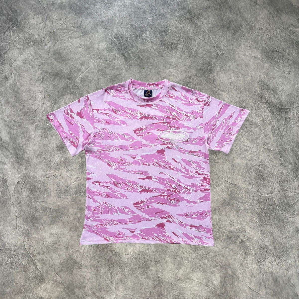 Corteiz Puff Print T-Shirt Pink Camouflage