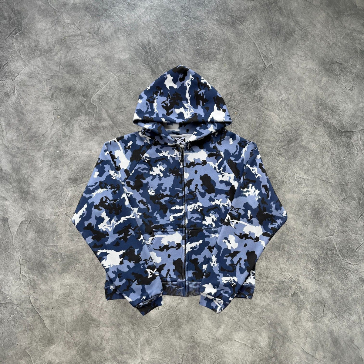 Mertra Zipper Jacket Blue Camouflage