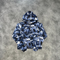 Mertra Zipper Jacket Blue Camouflage