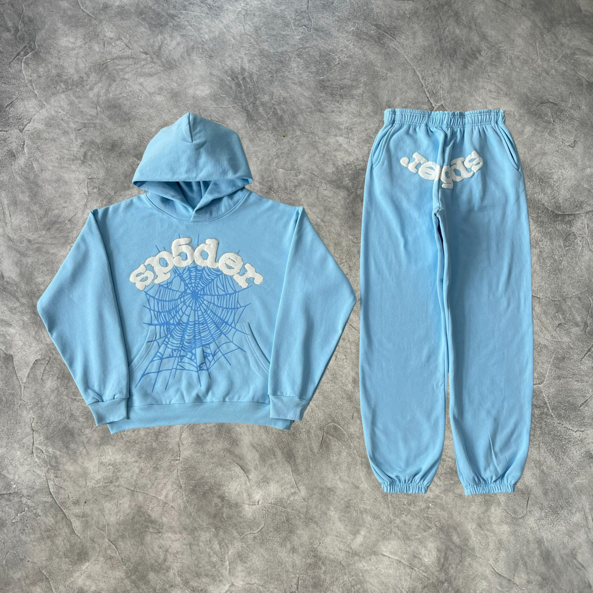 Sp5der Web Tracksuit Sky Blue