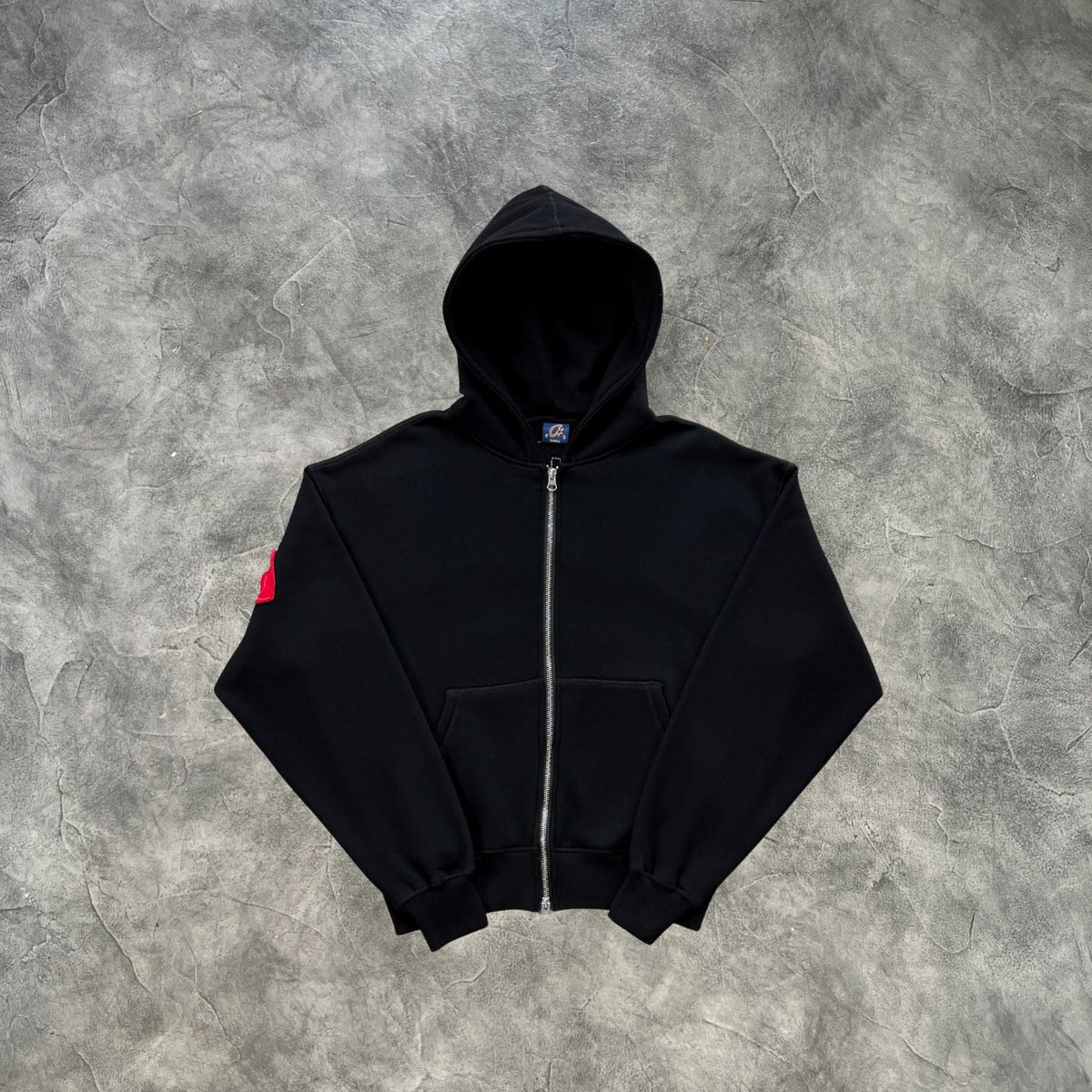 Corteiz Lundun Zip-Up Hoodie Black/Red