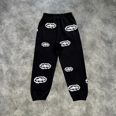 Corteiz Clouds Zip-Up Tracksuit Black