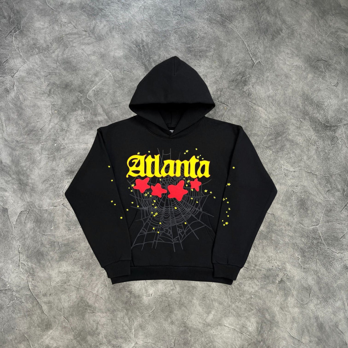 Sp5der Atlanta 4 Star Hoodie Black