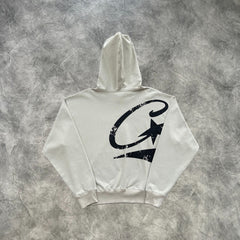 Corteiz Large Print CRTZ Zip-Up Tracksuit Beige