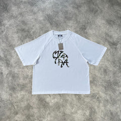Mertra Printed T-Shirt White/Green Camouflage