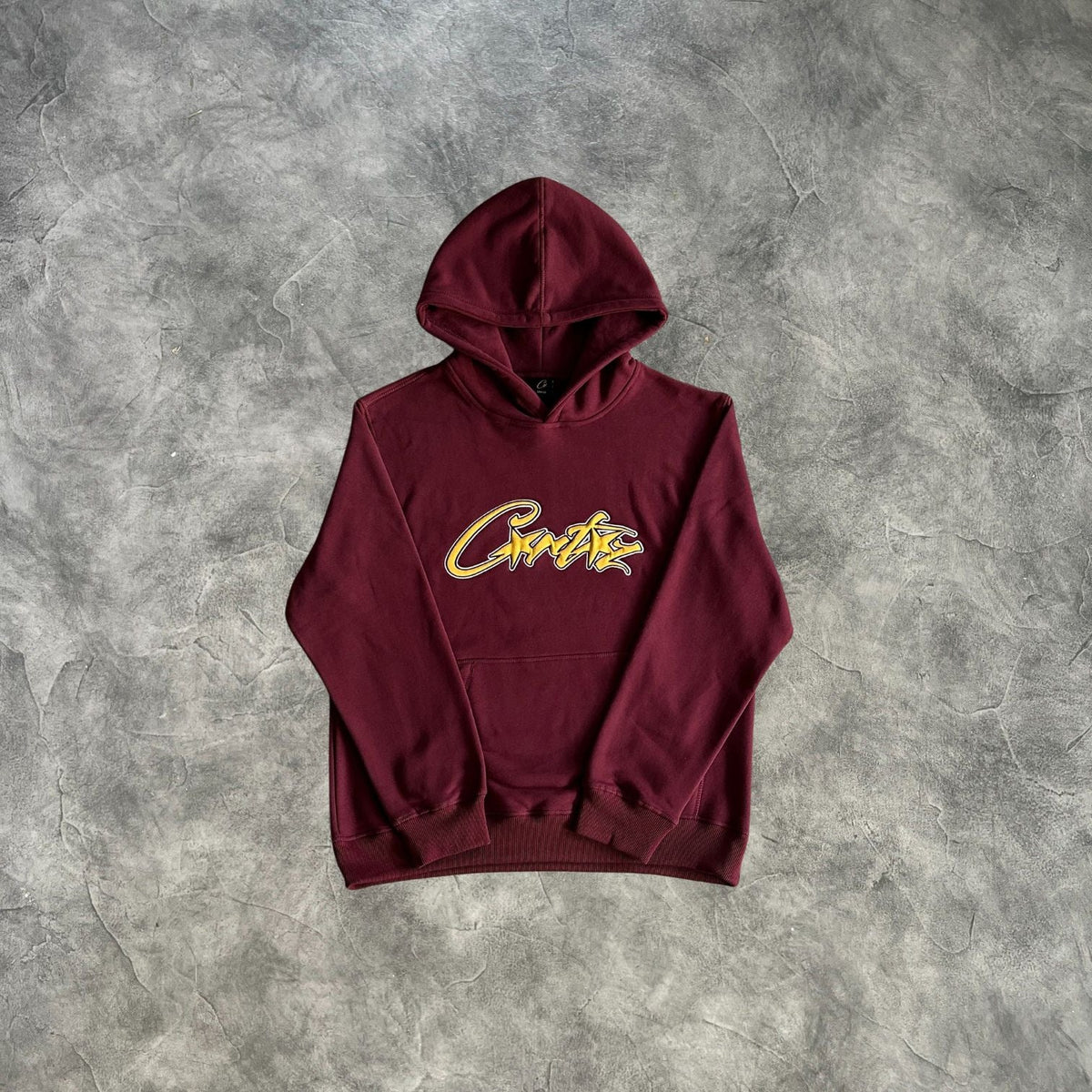 Corteiz Letter Crtz Hoodie Red/Yellow