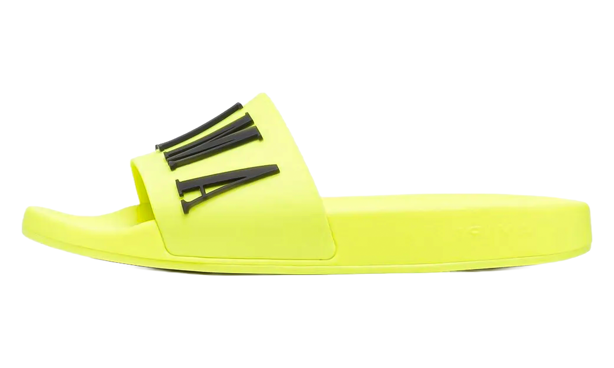 Pool Slides Debossed Volt Black PF22MFF001 800