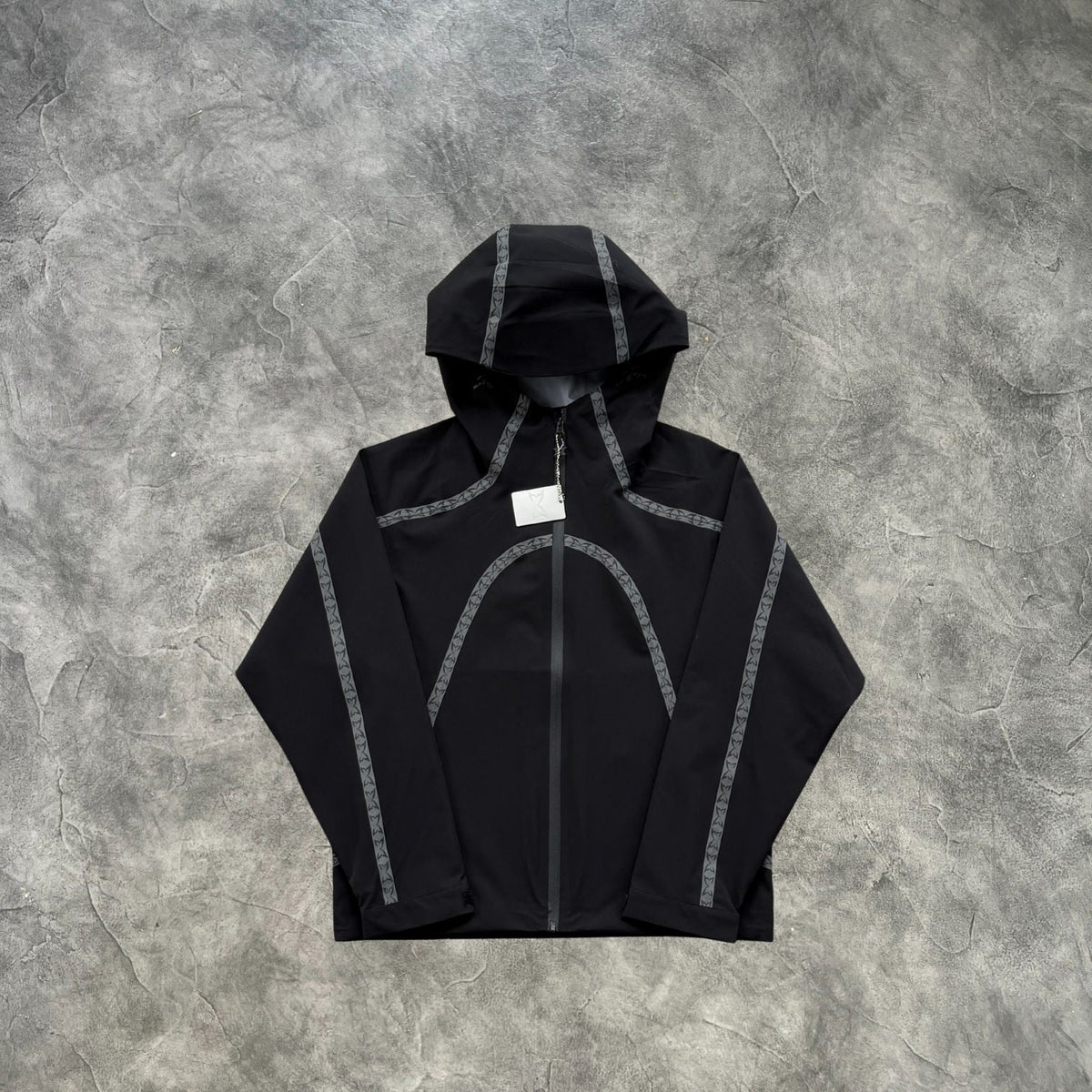 Mertra Fluorescent Striped Jacket Black