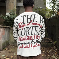 Corteiz Rules The World Long Sleeves T-Shirt Off White