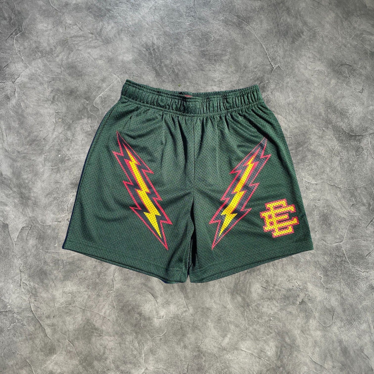 Eric Emanuel Bolt Shorts Green/Yellow