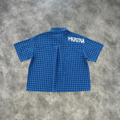Mertra Plaid Short Sleeves Shirt Blue
