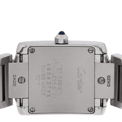 Stainless Steel Diamond Bezel 20mm Tank Francaise Quartz Watch