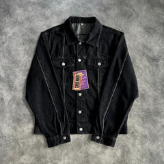 Corteiz Star Denim Jacket Black