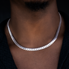 South Beach Cuban? in White Gold- 8mm
