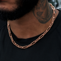 Paper Clip Chain in Rose Gold- 8mm