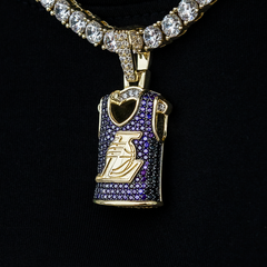 Los Angeles Lakers Official NBA Jersey Pendant - Yellow Gold