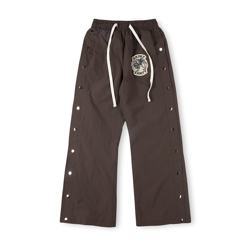 SAINT VANITY  Nylon Hooded Track  Pants Gray