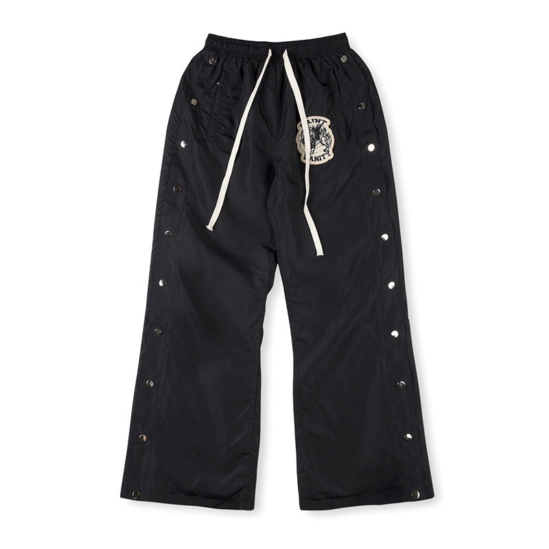SAINT VANITY  Nylon Hooded Track  Pants Black