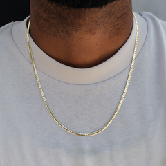 South Beach Cuban? Chain in Yellow Gold - 3mm