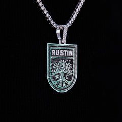 Austin FC Official MLS Logo Pendant in White Gold