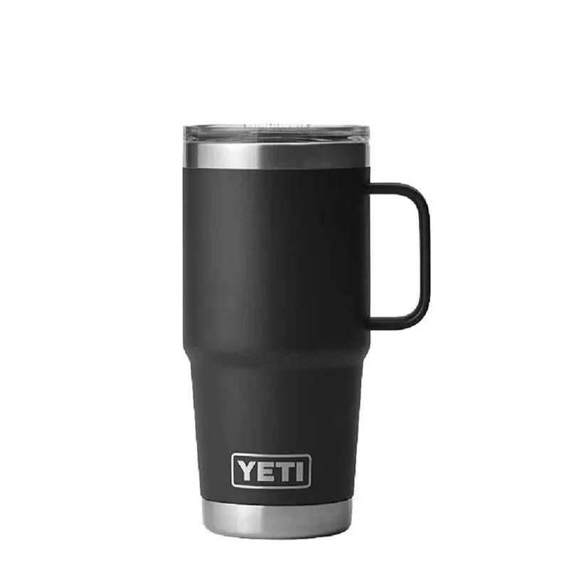 YETI Black Rambler 20oz Travel Mug