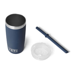 YETI Navy Rambler 10oz Tumbler with Silicone Straw