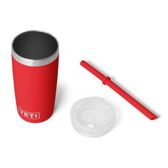 YETI Rescue Red Rambler 10oz Tumbler with Silicone Straw