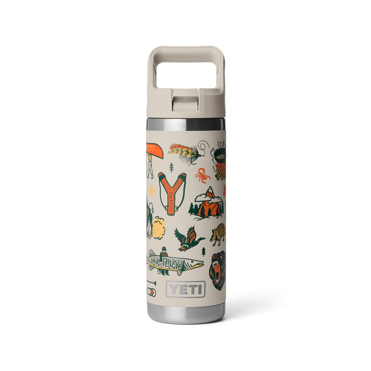YETI Cape Summer Camp Rambler 18oz Straw Bottle