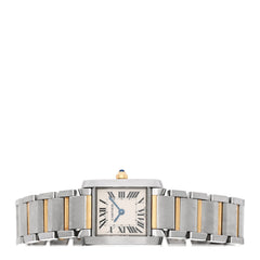 Stainless Steel 18K Yellow Gold 20mm Tank Francaise Quartz Watch