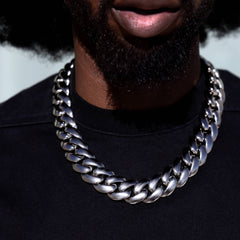 Miami Cuban Chain in White Gold - 25mm