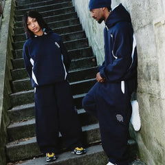 Mertra Colorblock Sports Tracksuit Navy Blue