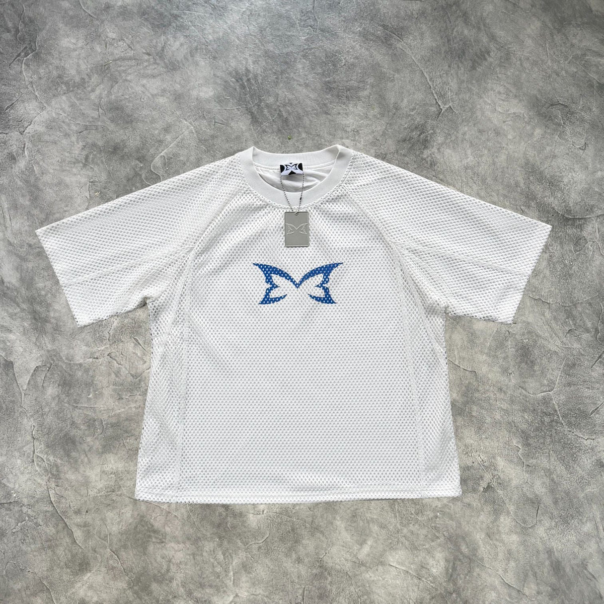 Mertra Layered Mesh Jersey White