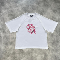 Mertra Printed T-Shirt White/Pink Camouflage