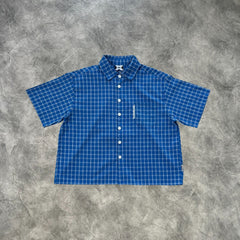 Mertra Plaid Short Sleeves Shirt Blue