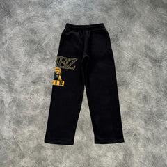 Corteiz Lion Varsity Zip-Up Tracksuit Black