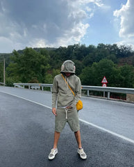 Syna Linen Tracksuit Army Green