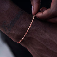 Palm Chain Bracelet in Rose Gold - 2mm