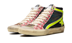 SLIDE CANVAS UPPER SUEDE AND GABARDINE TOE NYLON TONGUE LEATHER STAR AND WAVE BLACK GREEN ICE YELLOW GMF00508.F004407.50772
