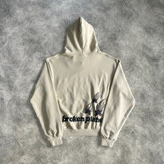 Broken Planet Heartless Love Hoodie Bone White