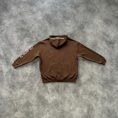 Broken Planet Zip-Up Hoodie Brown