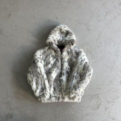 faux fur hooded jacket