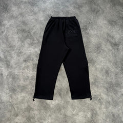Mertra Split Panel Sweatpants Black
