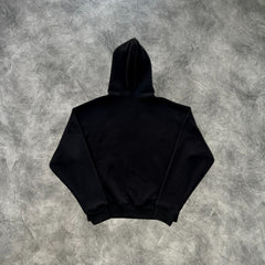 Corteiz Lion Varsity Zip-Up Hoodie Black
