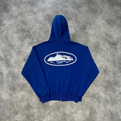 Corteiz Zip-Up Hoodie Blue