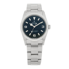 Stainless Steel 39mm Oyster Perpetual Explorer Watch Black 114270