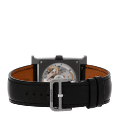 Titanium Barenia 30mm Heure H Hour Quartz Watch Noir