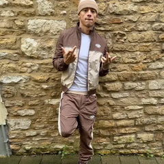 Syna Team Pipe Tracksuit Brown