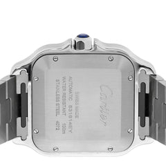 Stainless Steel 39.8mm Santos De Cartier Automatic Watch Green
